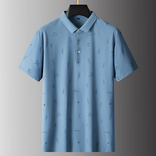 【冰丝弹力】【DPS】大依优型大码短袖POLO衫运动翻领体恤男士半袖大码打底衫肥佬休闲冰丝 商品图0