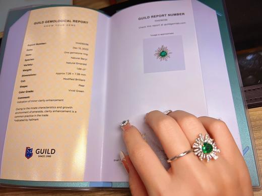 1.66ct刻面祖母绿戒指 商品图4