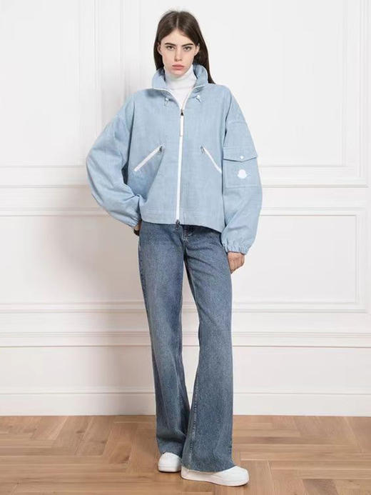 现货 THS-无 蒙克家 春色新浅牛仔 撞色拉链外套 BF1059 商品图6