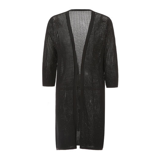 EITIE爱特爱夏季新款通勤纯色简约长款薄透针织开衫7801509 商品图11