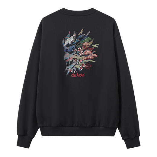 ONIARAI/鬼洗25春夏新品经典日系刺绣廓形套头卫衣男式  B240152 商品图4