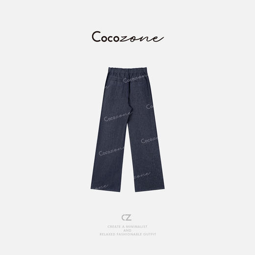COCO ZONE 100棉女士气质垂感休闲直筒牛仔裤ACD1A0306 商品图1