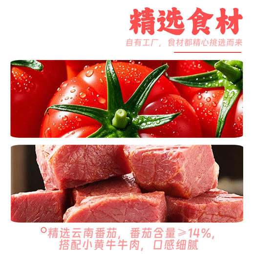 【高原采】云南番茄牛肉米线  比贵州红酸汤还好吃的的高原番茄酸香 云岭黄牛熬制汤底调味  300g超值款 商品图2
