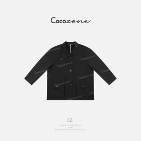 COCO ZONE 2025春季纯色百搭翻领长袖外套CD2A0257