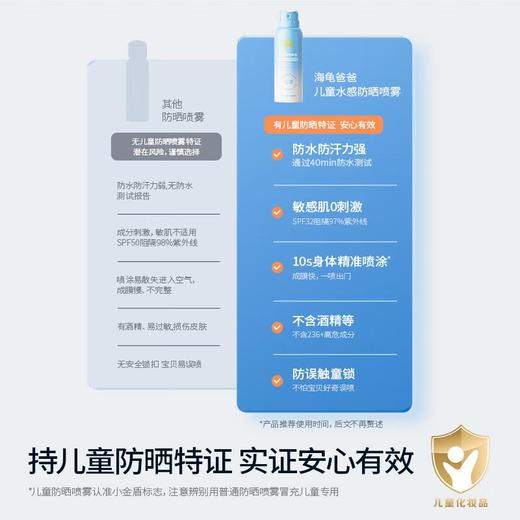 海龟爸爸 儿童水感防晒喷雾100ml SPF32 PA+++ 商品图2