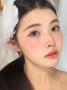 flowercolor 半年抛美瞳  云朵奶灰 直径14.5mm着色13.9mm
