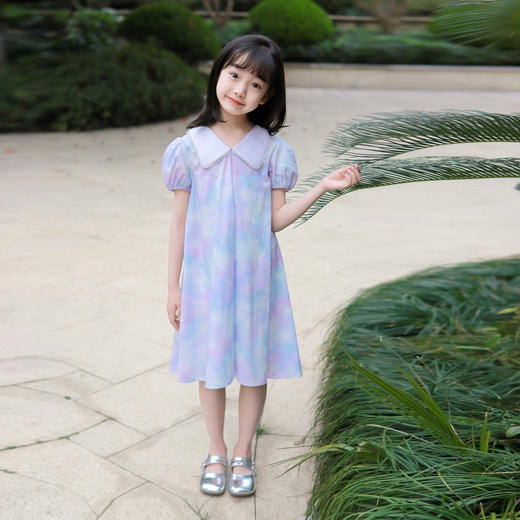 女童短袖连衣裙夏季新款安奈儿童装EG523103 商品图3