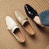 【预售5天】四季女鞋新款百搭头层羊皱软漆皮乐福瓢鞋粗跟小皮鞋LD&7256 商品缩略图0