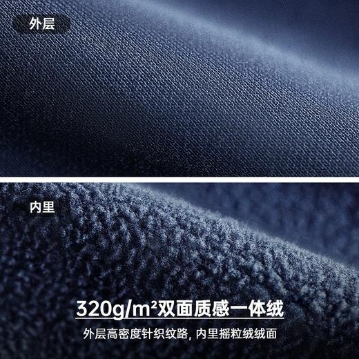 【摇粒绒内里 保暖UP】字母刺绣加绒卫衣 商品图3