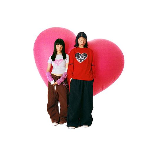 CryingCenter 爱心猫猫修身短袖tee 哭喊中心 商品图2