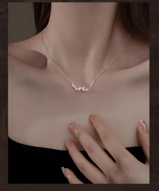 【与你相遇 三生有“杏“】缔晶999足银项链锁骨链三生有幸银杏吊坠时尚饰品 商品图0