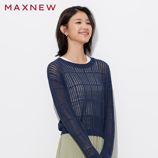 【毛衫】圆领镂空毛衫 1P2222505 商品图1