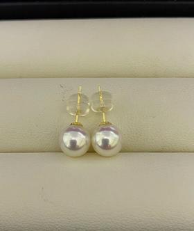 8mm-9mm akoya耳钉