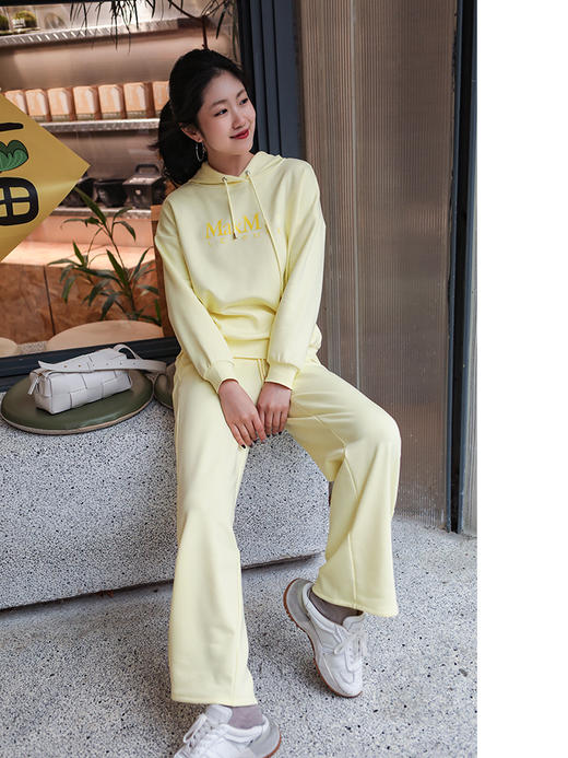 单品包邮 现货 THS-限时 max家 春梦大觉薄绿粉紫 M+leisur风帽卫衣/直筒长裤/慢跑裤 BI472 BJ3106 BJ3107 商品图3