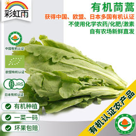 彩虹雨农场  新鲜有机蔬菜 茼蒿蓬蒿250g  欧盟认证全国发货满额包邮