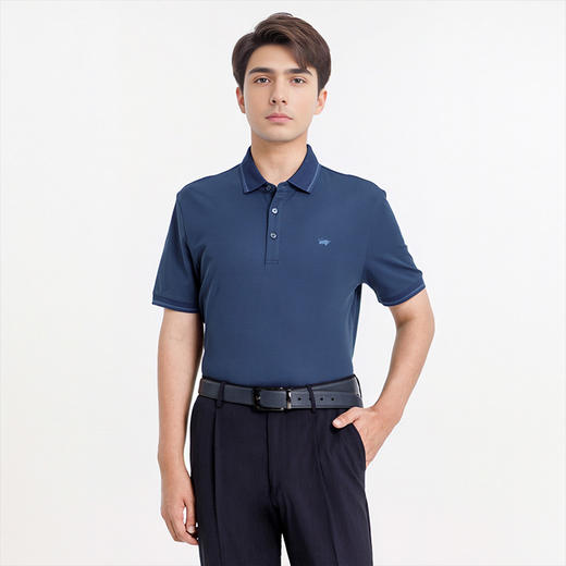 布兰施男装2025春夏7A抗菌翻领短袖 商品图4