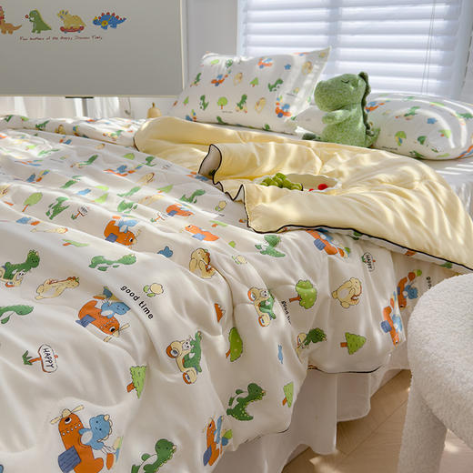 【A类双层纱大豆被】夏凉被可水洗夏被 柔软透气 四季适用 空调被夏季礼品被  商品图6