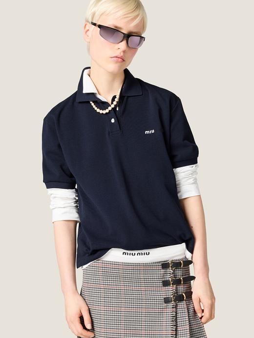 现货 THS-限时 缪家 复古雅韵 翻领撞色字母刺绣polo衫 BH2566 商品图1