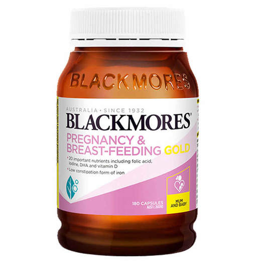 【保税仓】澳佳宝Blackmores孕妇多维黄金素叶酸胶囊180粒 商品图0