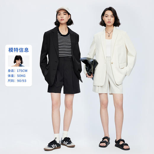 simplepieces夏季新品SPS休闲裤经典褶裥百慕大短裤 商品图5