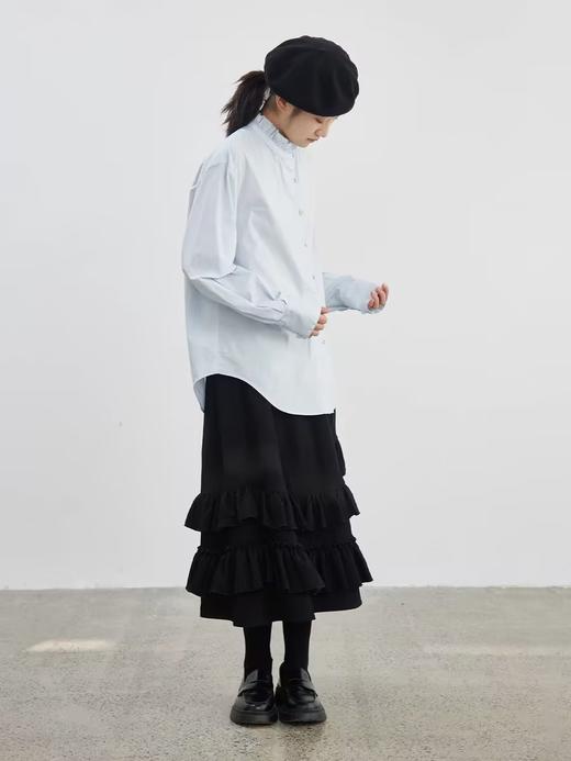步履不停/5A11221C/花边抽褶立领衬衫 商品图3