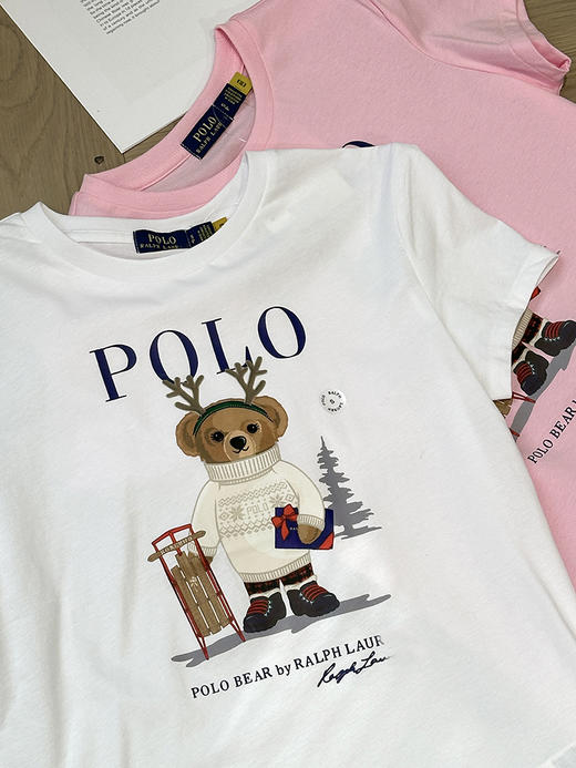 单品包邮现货 THS-特 无补 polo RL家女士 马球 小熊印花T恤 6色 BH2503 商品图2