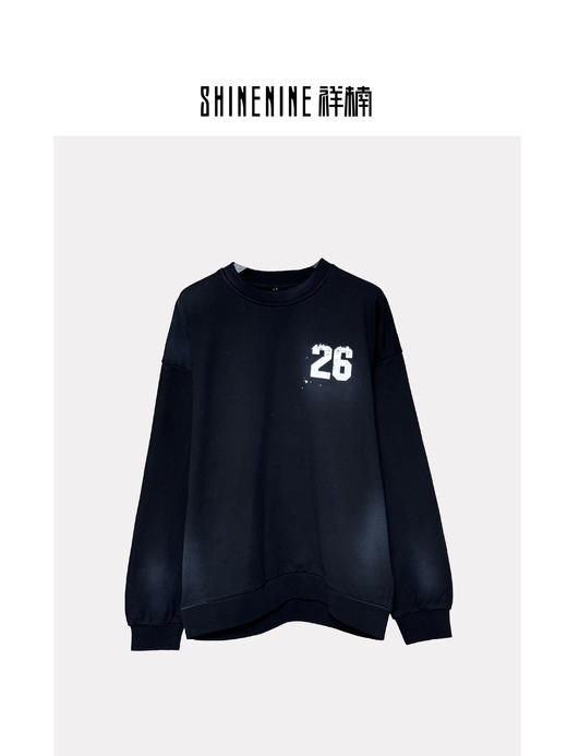 W436064230做旧洗水圆领卫衣 商品图2