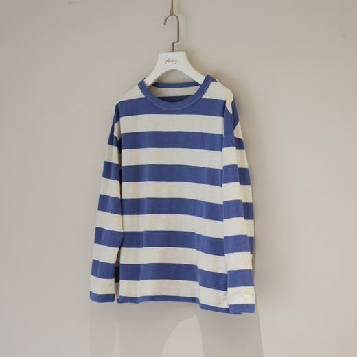 蓝白条纹棉T恤 商品图2