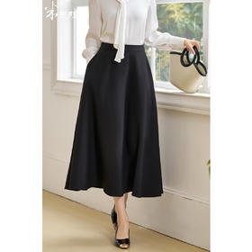 剩S 米思阳2026春季新款通勤职业半身裙高腰中长款百搭a字伞裙女5681