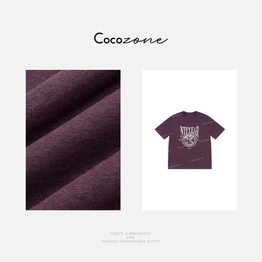 COCO ZONE 2025新款美式百搭字母图案短袖T恤ACD1A0219 商品图2