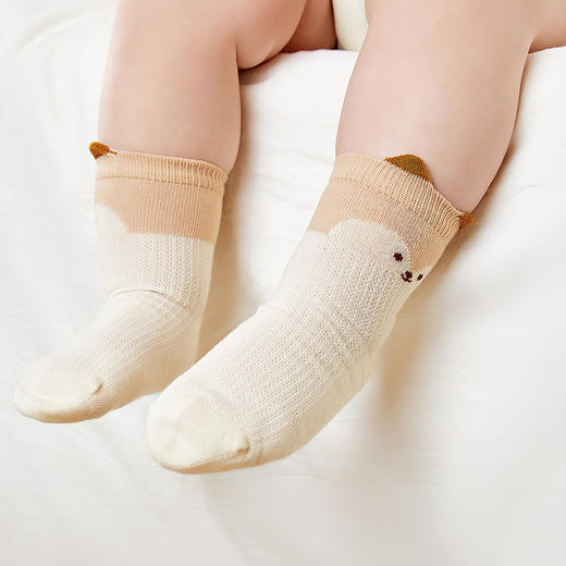 【5双装】迷你巴拉男女童亲肤无骨透气袜子宝宝棉弹袜不勒脚 商品图2