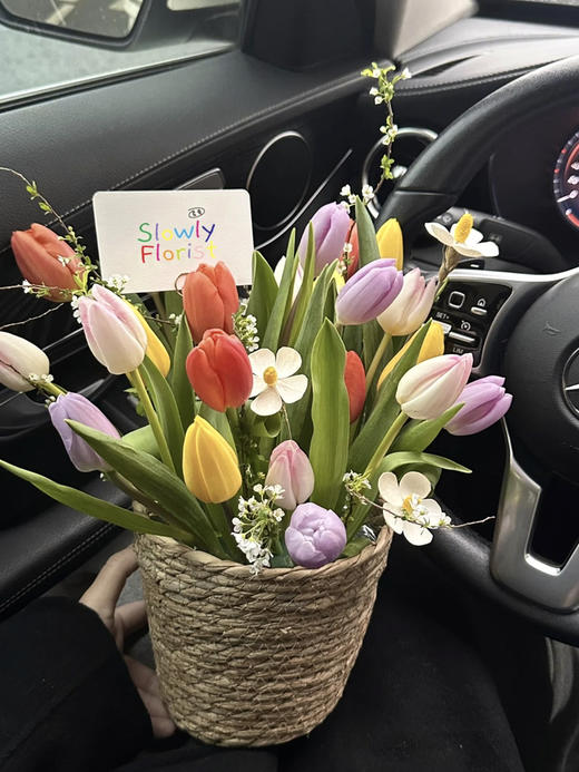 🌈春日限定-彩虹郁金香花篮 商品图0