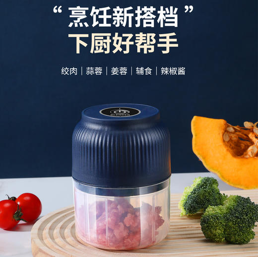 【轻音速绞！辅食X料理好帮手】电动多功能捣蒜器迷你料理机蒜泥器家用婴儿辅食机，一键绞打 松手即停。ry 商品图3