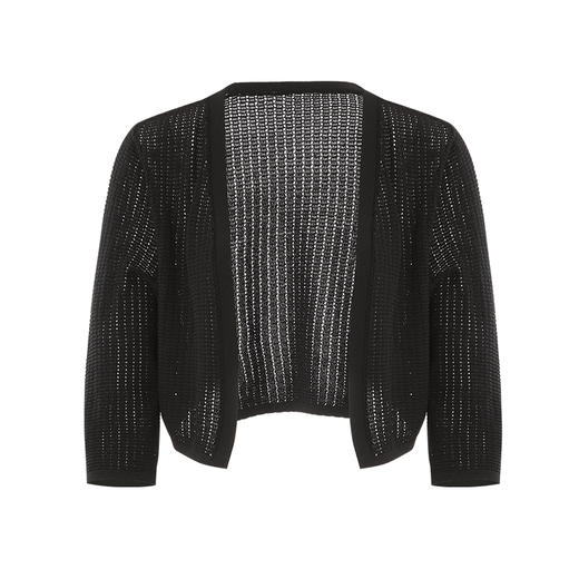 EITIE爱特爱夏季新款通勤纯色简约薄透针织开衫7801508 商品图5