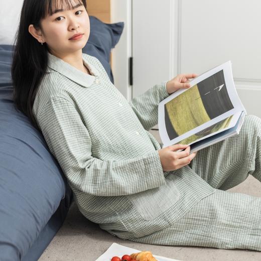 宜色家田园风情侣款家居服|80支A类双层纱面料，舒适透气，男女款都有 商品图0