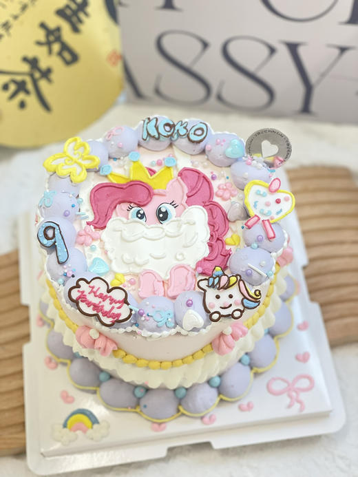 手绘小马宝莉奶油蛋糕 下单前请仔细阅读商品详情 商品图0