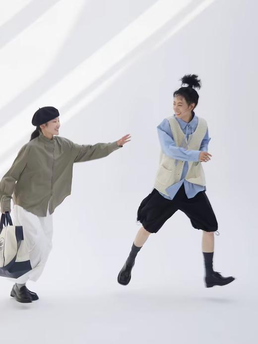 步履不停/5A11221C/花边抽褶立领衬衫 商品图1