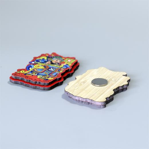 原创文化创意竹质门神冰箱贴 商品图8