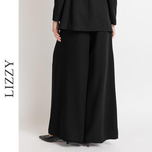 LIZZY早秋新款气质通勤宽松休闲裤高腰阔腿裤直筒长裤女 商品图3