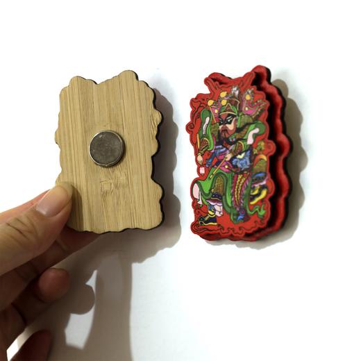 原创文化创意竹质门神冰箱贴 商品图9