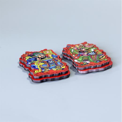 原创文化创意竹质门神冰箱贴 商品图5