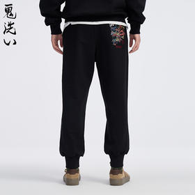 ONIARAI/鬼洗25春夏新品经典日系刺绣宽松束脚针织裤男式 B540172