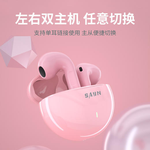 「炫彩马卡龙色！高颜值」无线蓝牙耳机立体声通话游戏耳机马卡龙音乐低延时蓝牙耳机数码配件 商品图3