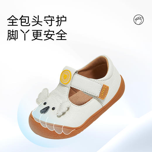 泰兰尼斯夏季新款步前鞋女童牛皮透气凉鞋软底轻便男宝宝学步童鞋 T03B5A6286 商品图2