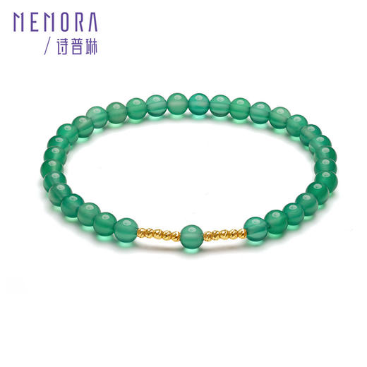 黄色18K金十全十美手链 绿玛瑙时尚显白手串女士礼物MEMORA诗普琳KBE01002（线上专供） 商品图6