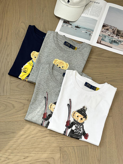 单品包邮现货 THS-特 无补 polo RL家女士 马球 小熊印花T恤 6色 BH2503 商品图3