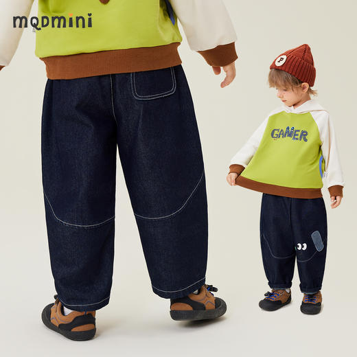 【110-140】【MQDmini】男童春秋牛仔裤潮流弯刀裤 商品图7