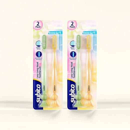 舒比拓  懒人长头牙刷2支装 商品图2