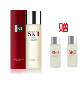 SK-II神仙水 1周→更细腻·紧致·透亮   购230ml*1瓶正装+送30ml*2瓶中样