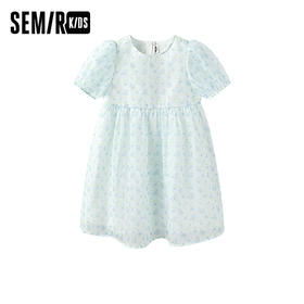 森马儿童连衣裙新款法式田园风小清新甜美碎花裙夏季女童裙子
